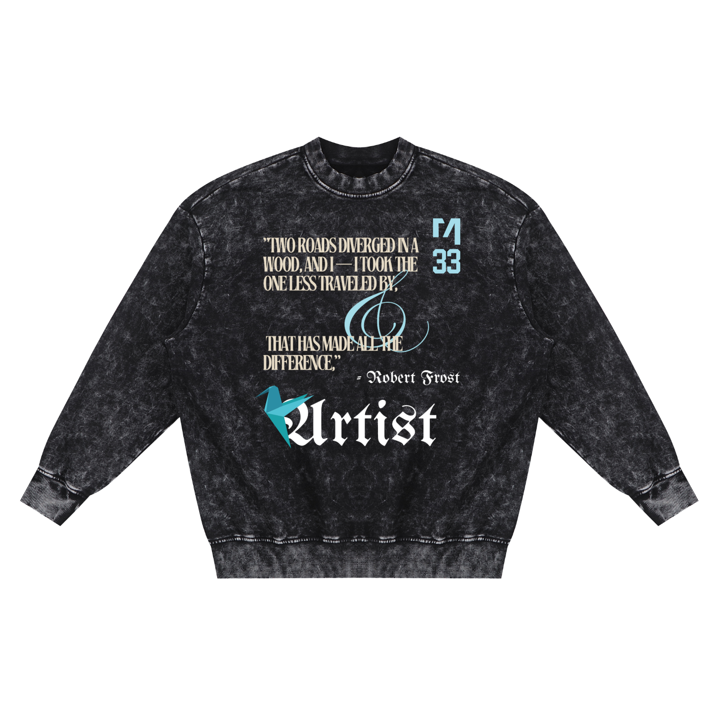 Mercury League Snow Washed Hand-Frayed Sweatshirt