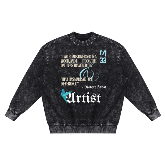 Mercury League Snow Washed Hand-Frayed Sweatshirt