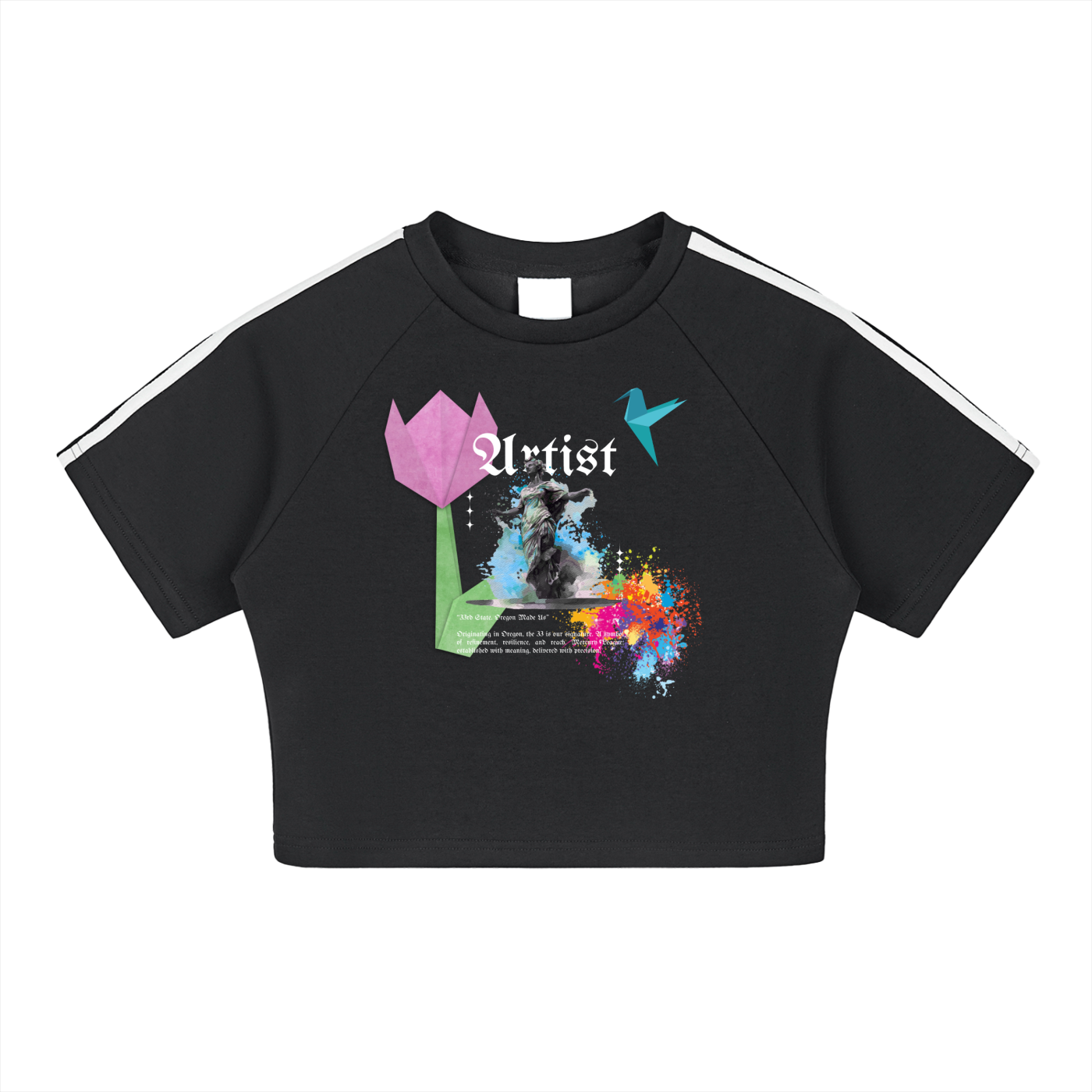Women's Mercury League Artist Taped Cooling Performance Crop Top