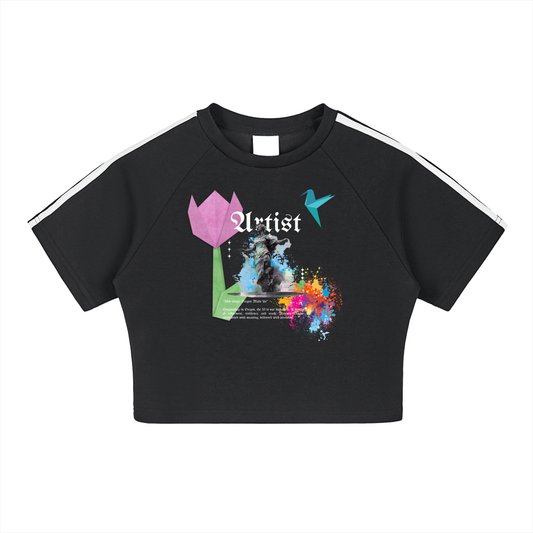 Women's Mercury League Artist Taped Cooling Performance Crop Top