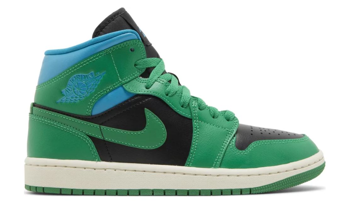 Nike Wmns Air Jordan 1 Mid 'Lucky Green Aquatone'