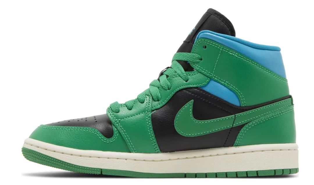 Nike Wmns Air Jordan 1 Mid 'Lucky Green Aquatone'